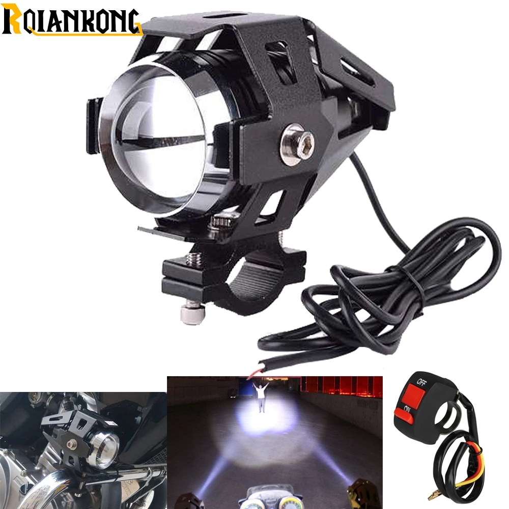 Universal 125 W 3000L motorcycle auxiliary light lamps fog light Super bright U5 lighthouse moto