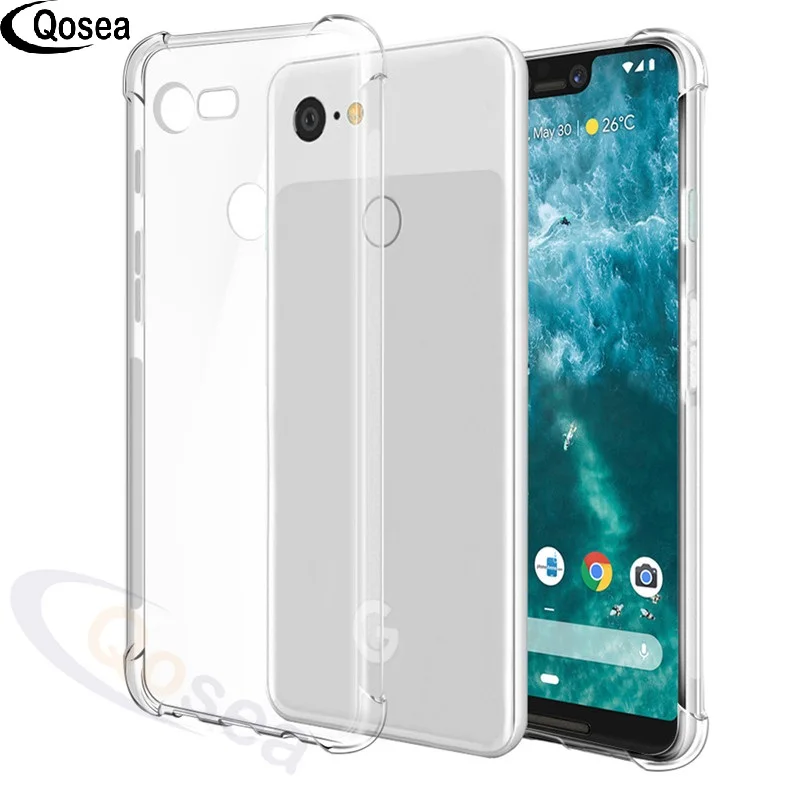 Qosea For Google Pixel 3XL Case Slim Soft Silicone TPU Skin Transparent ...