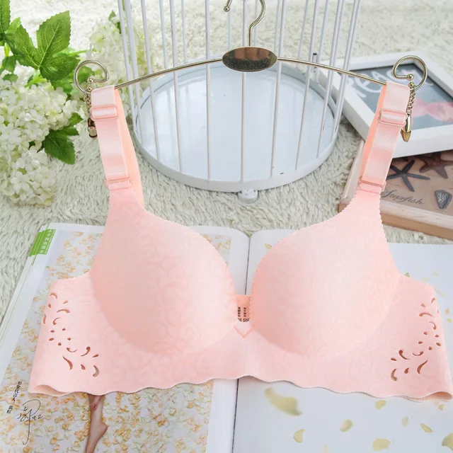 Sexy Deep V Cup Bras For Women Push Up Lingerie Seamless Bra Wireless ...