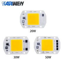 KARWEN светодиодный COB лампочка 10 Вт 20 Вт 30 Вт 50 Вт 220 В реальная мощность вход IP65 Y27 для уличная Светодиодная лампа прожектор холодный теплый белый