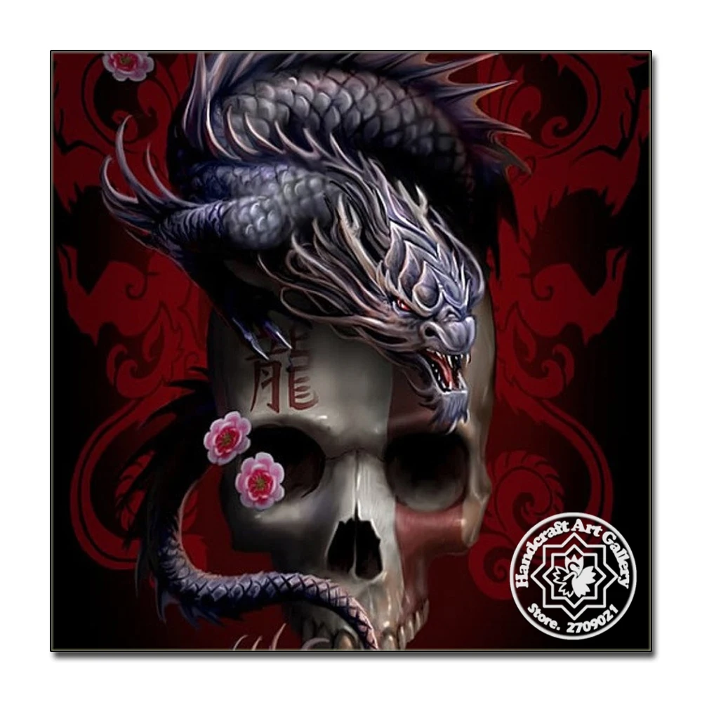 Moonzero Diamond Painting Full Square Mosaic Embroidery Red Drogan