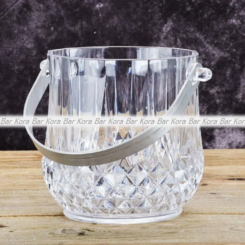 Transparent plastic ice bucket Acrylic bar tool dedicated ice bucket big crystal champagne