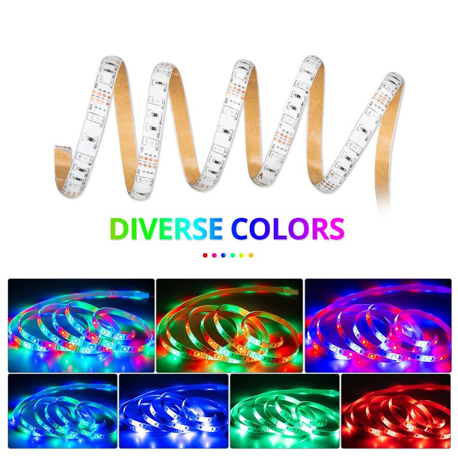 USB LED Strip 2835 RGB Музыкальный контроллер Звуковой сенсор с RF Remote IP20 / IP65 Music