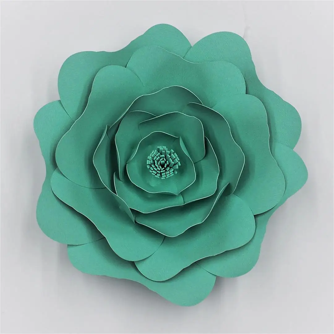DIY большая Роза гигантские Бумажные цветы для свадебных фонов украшения бумажные поделки для детской комнаты день рождения видео-обучающие материалы - Цвет: Tiffany