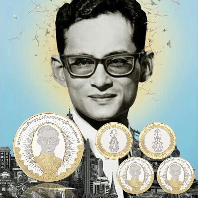 WR Gold Plated Coin Thailand King Bhumibol Adulyadej Commemorative Coins Customized Challenge Art Crafts | Дом и сад