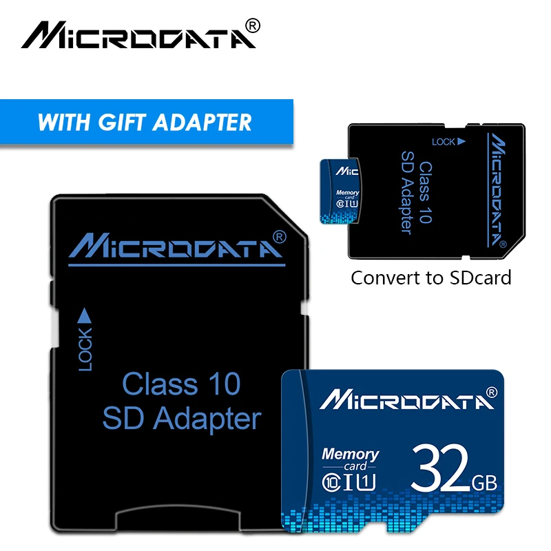 Micro SD карта класса 10 8 ГБ 16 ГБ 32 ГБ 64 Гб карта памяти C 10 Mini SD карта SDHC SDXC TF карта для смартфонов DVR с SD адаптером