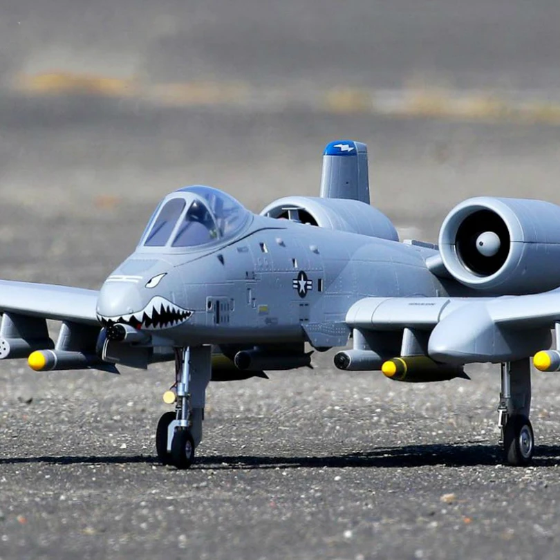 Радиоуправляемый самолет FMS A 10 A10 Thunderbolt II 70 мм Twin импеллер EDF Jet серый 6CH с