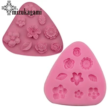 1pcs UV Hars Sieraden Vloeibare Siliconen Mal Bloemen Bladeren Resin Charm Mallen Voor DIY Intersperse Versieren Maken Sieraden