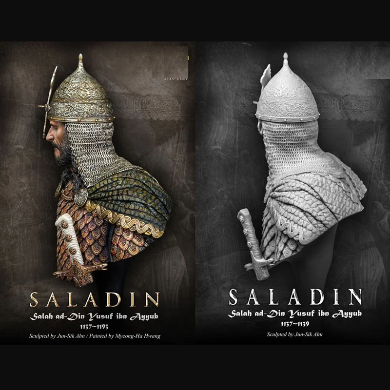 Фигура из полимера SALADIN 1/10 грудь GK тема для ролевых игр без покрытия цвета|figure