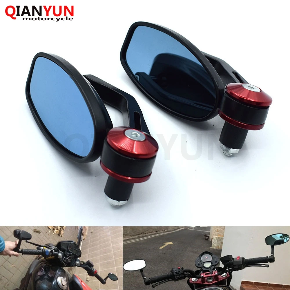

Handlebar Motorcycle Mirror Scooter Racer Side Mirror HANDLE BAR END Mirrors For Honda CBR125R CBR150R CBR250R CBR300R CBR400