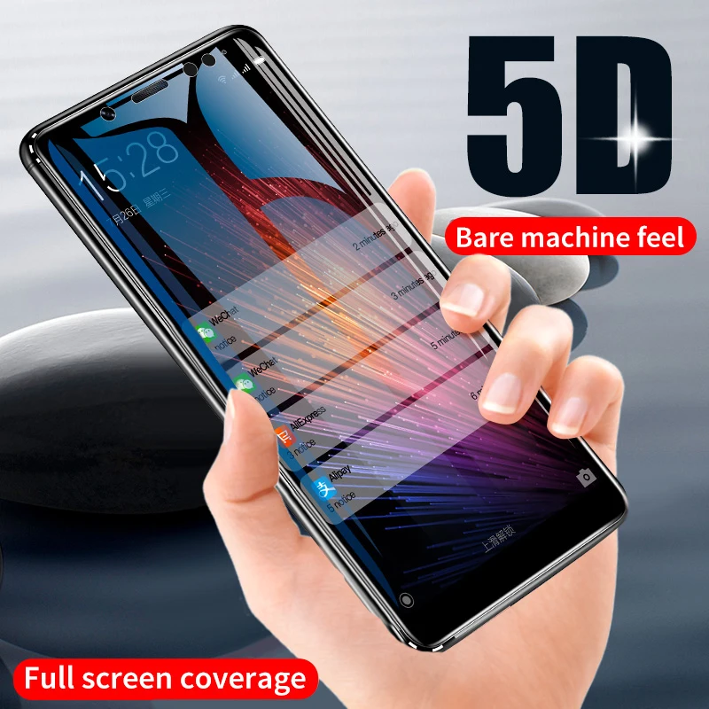 5D Screen Protector Tempered Glass On Xiaomi Redmi Note 5 6 Note4X Pro Protective For Plus Mix2 2S Mi 6X A2 Mi8 SE | Мобильные