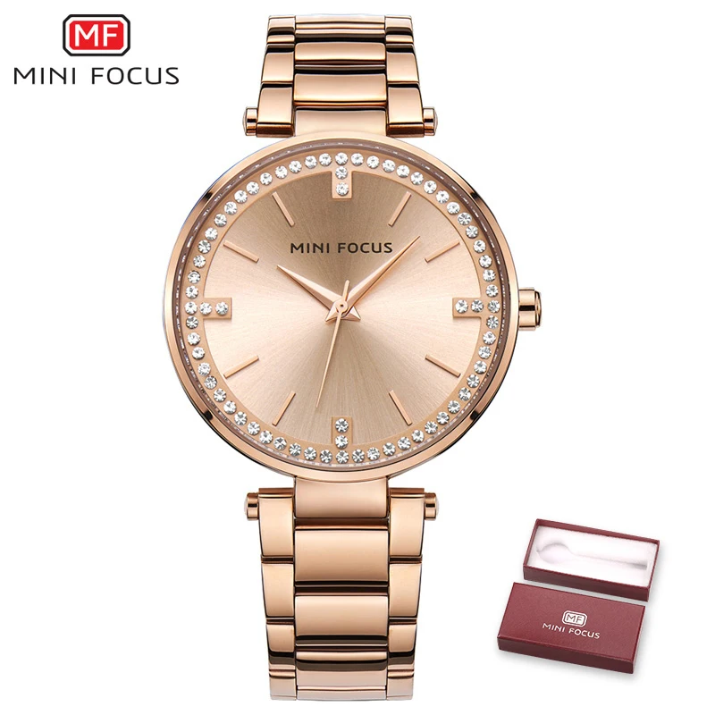 Мини фокус женские часы водонепроницаемые женские часы наручные брендовые Роскошные модные женские наручные часы женские часы Relogio Feminino - Цвет: rose gold