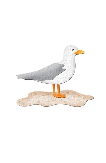 

Swovo New Beach bird Stitched Metal Cutting Dies DIY Scrapbooking Stamps Craft Embossing Die Cut Making Stencil Template