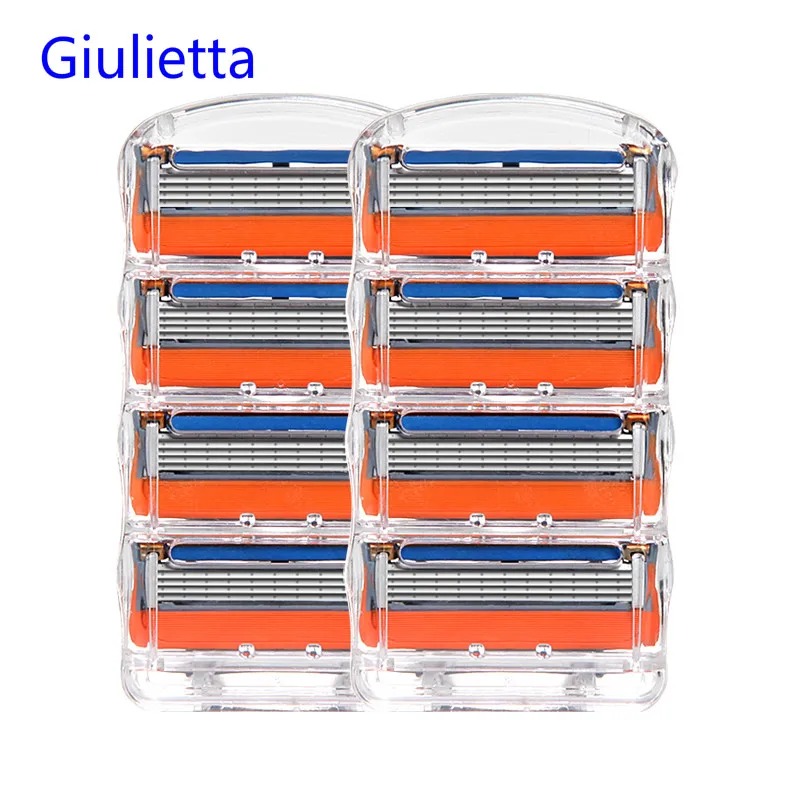 

Giulietta 5 Layer Shaving Razor Blade fit Men fit Durable Men Shaving Blades 8PCS/Box