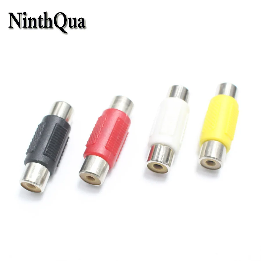 

4pcs Nickel-plated RCA Connector Female to Female Plug jack for PC Audio Video Red Black Yellow White DIY Parts