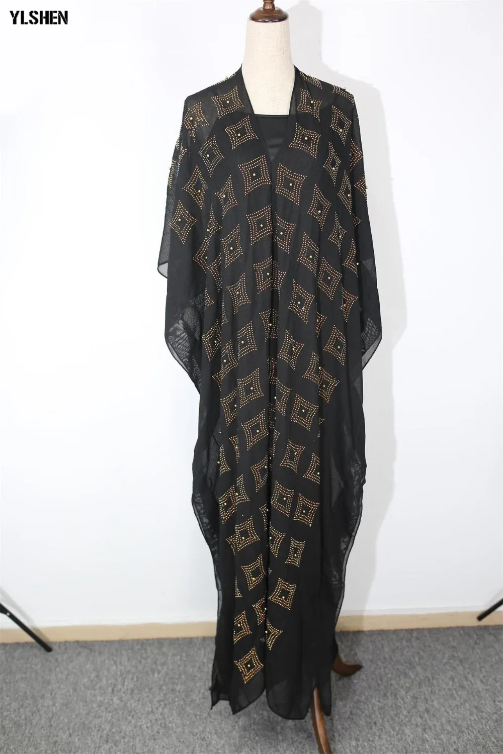 New style African Dresses for Women Dashiki Diamond African Clothes Bazin Rich Abaya Dubai Kaftan Ropa Mujer Muslim Africa Dress 08
