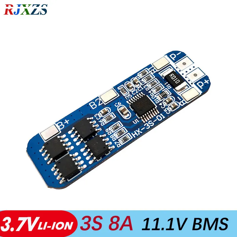 

3S 8A Li-ion 12V 18650 BMS PCM battery protection board bms pcm for li-ion lipo battery cell pack