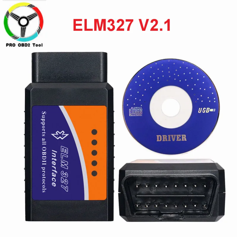 ELM327 Bluetooth OBDII V2.1 ELM 327 CAN-BUS автомобильный диагностический сканер для Android Крутящий момент 9 видов OBD2 протоколы