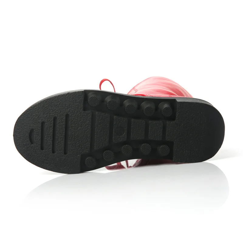 Brand Children's Boots New Winter Cashmere Warm Genuine Leather Kids Shoes Fashion Girls Snow Shoes Cotton Shoes KS165
