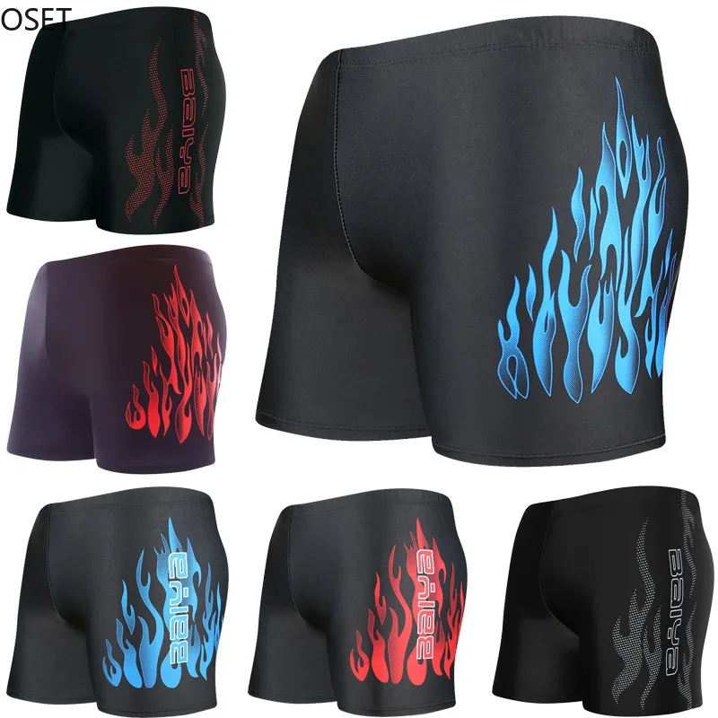 

2019 Hot Men's Swimwear Trunks Swiming Shorts Boy's Sport Beach Bathing Suit Black Swimming Short Large Size Sports Pants Male