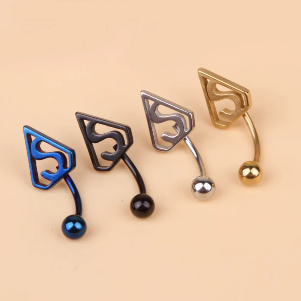 4 Colors Piercing Navel Ombligo Medical Stainless Steel Belly Button