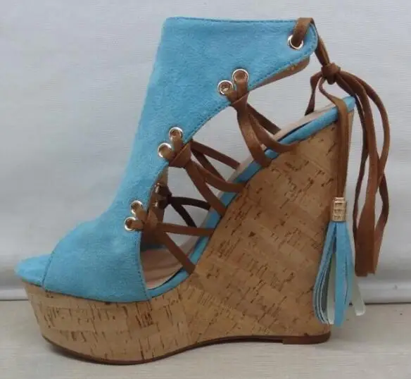 Sandales Plus as Femme Dans Nouvelles Peep Wedge Taille Plate Bleu D'été 43 Filles Ou Dos Orange La forme Découpe Picture Dentelle Chaussures Confortable Picture Le As Toe x8q4aHxw