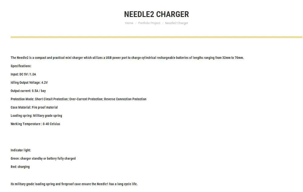 Golisi Needle 2 Smart USB Charger