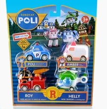 4pcs lot Kids Toys font b Robot b font font b Cars b font Pull Back