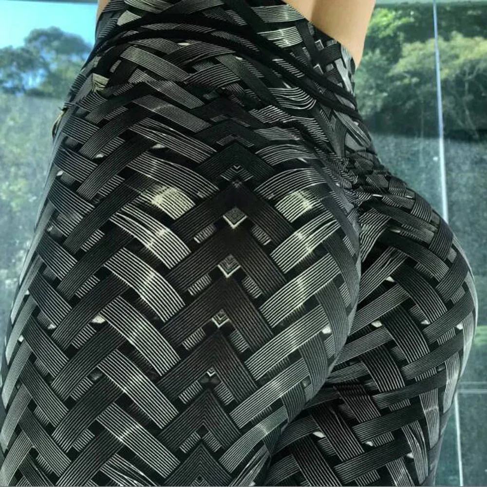 Günstig Neue Heiße Verkäufe Irenweave Leggings Weben Gedruckt Krawatte Frauen Fitness Workout Scrunch Booty Leggings