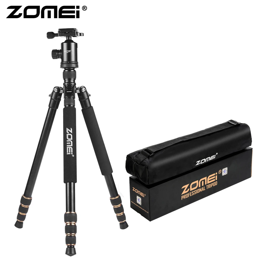 ZOMEI Z668 штатив для камеры и монопод легкий дорожный штатив с шаровой головкой 360 градусов и сумкой для переноски для SLR DSLR цифровой камеры