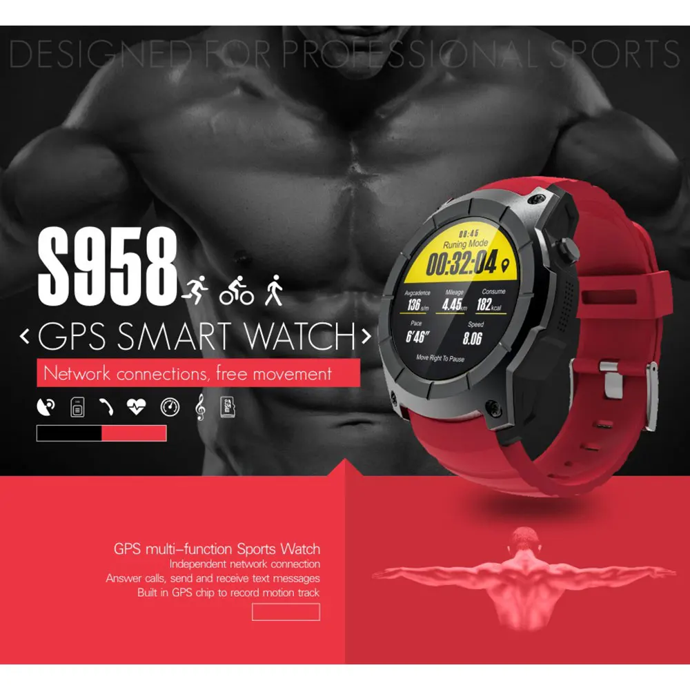 

Multipurpose Sports GPS Watch Heart Rate Monitor Pressure Barometer Pedometer Smart Wrist Watch for Xiaomi for iphone Samsung