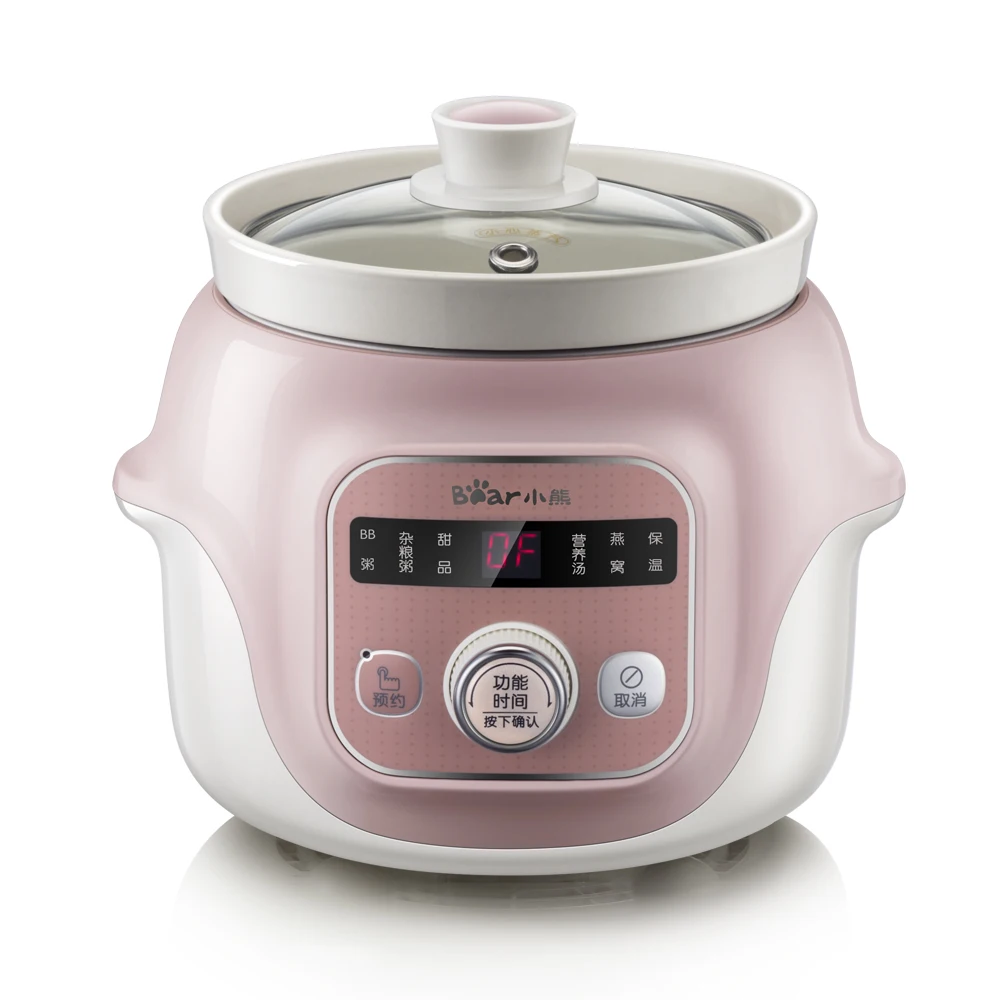 22,1L pink mini Ceramic Whiteware electric Slow Cookers baby Porridge