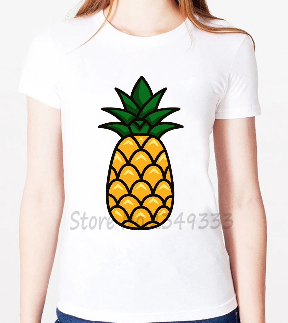 

pineapple Print Women tshirt Modal Casual Loose Funny t shirts For Lady Top Tee SH-82