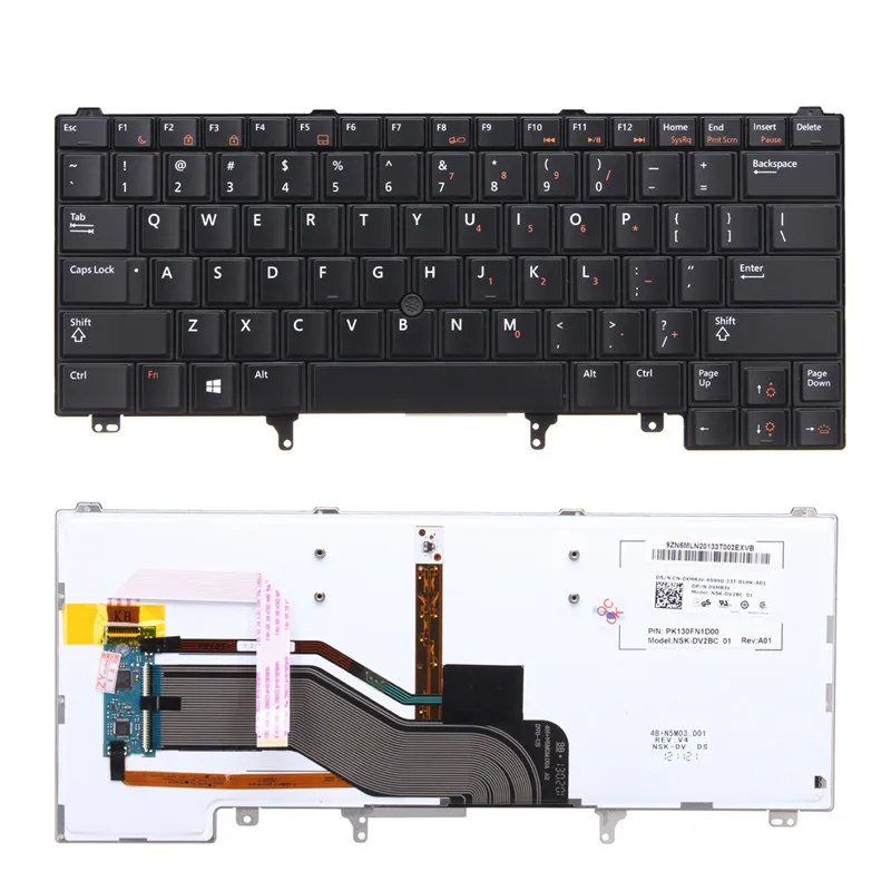 Клавиатура с подсветкой США для Dell Latitude E6320 E6320 E6420 E6430 E6440 E5420 E5430 клавиатуры Компьютерная периферия