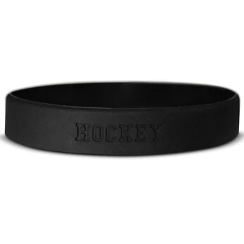 

300pcs black hockey silicone wristband bracelet shipping by DHL