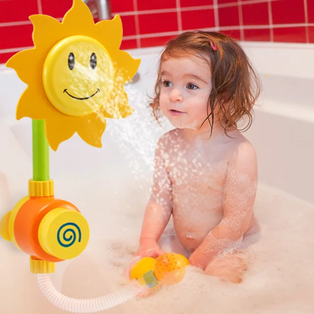 Baby Bath Toys Children Sunflower Shower Faucet Bath Learning Gifts