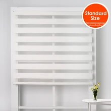 SCHRLING Free Shipping Translucent White Zebra Blinds with front Valance Double-layer High Quality Horizontal Day Night