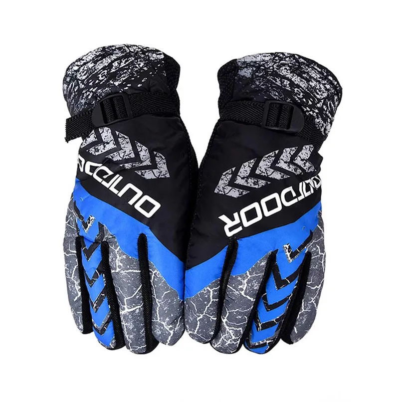 Ветрозащитные лыжные перчатки для велоспорта, спорта на открытом воздухе, альпинистские перчатки, теплые зимние перчатки, Нескользящие варежки, полный палец, противоскользящие, термальные# 2n