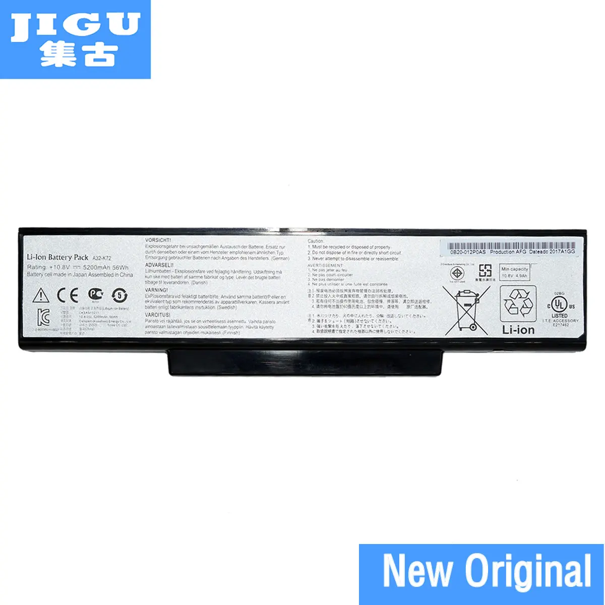 JIGU оригинальная фреза Аккумулятор для ноутбука Asus K72 K72F K72D K72DR K73 K73SV K73S K73E N73SV X72 X73