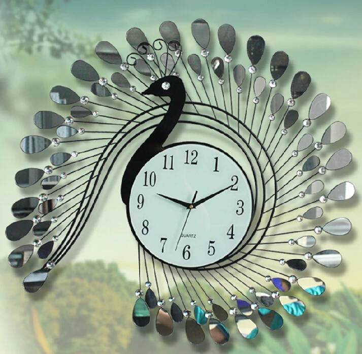 Pea Quartz Fashion Wall Clock Modern Style Metal Pea Quartz Fashion Wall Clock Modern Style Metal Art Acrylic Decoration Stainless Steel Iron Design In Clocks From Home