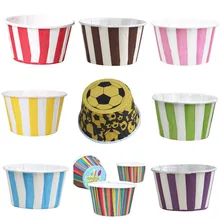 100 шт. в разноцветную полоску кекс лайнеры бумажные стаканчики случаях Форма для кексов плесень вечерние свадебное украшение для торта выпечки поставки