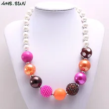 MHS. SUN,, милое ожерелье с бусинами для девочек, сделай сам, массивное бисерное ожерелье из жевательной резинки, ручная работа, чокер, цепочка, ожерелье, вечерние, подарок