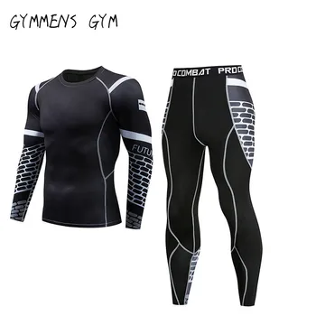 

Jogging Training Pant jogging suits for men Quick drying Men Running Sports Compression Shirts Gym Fitness Long sleeve Set