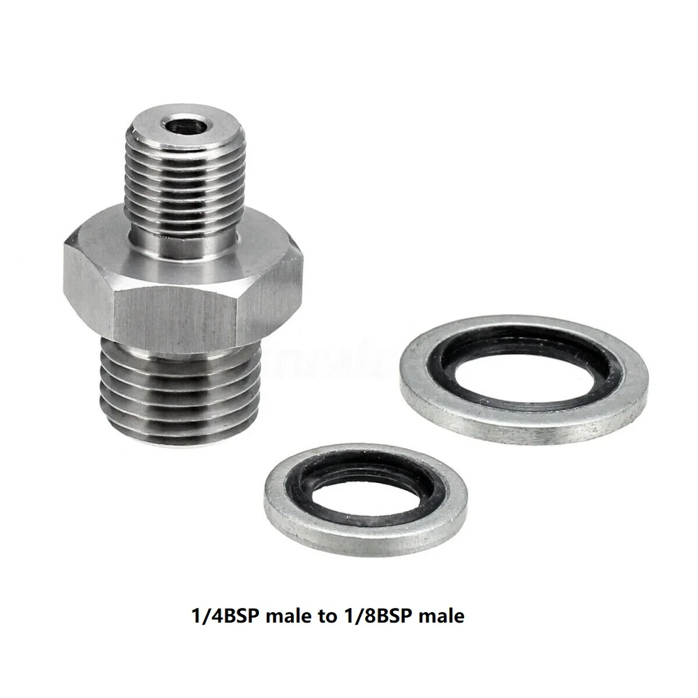 PCP Air Gun Rifle Charging Hose Adaptor Fitting Male 1/8BSP to 1/8BSP,1/8BSP to 1/4BSP