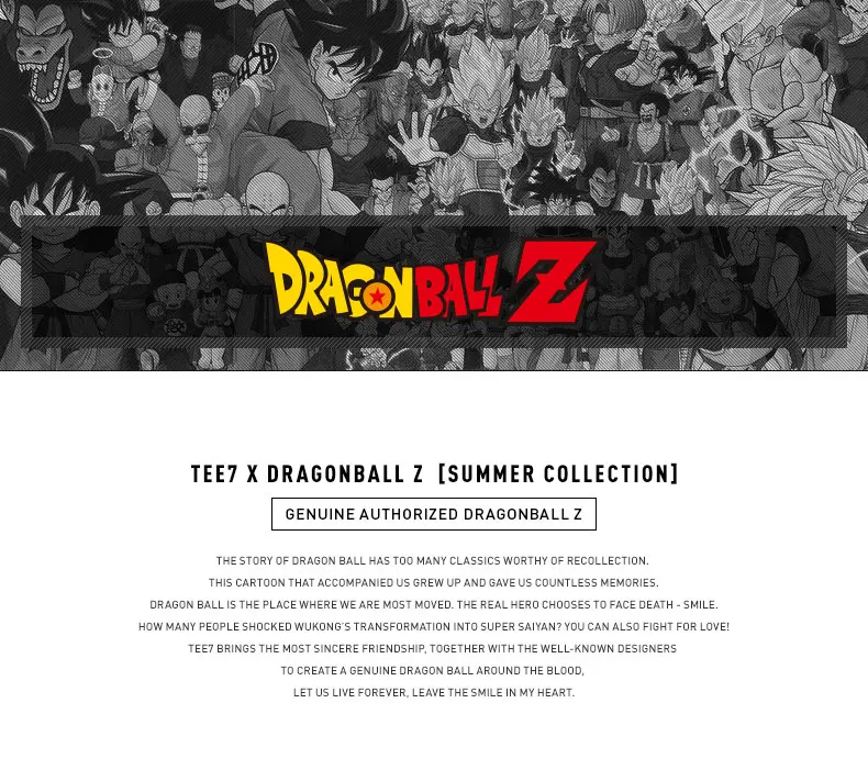 TEE7 человек Топ короткий рукав Футболка для Dragon Ball Z солнце Гоку Аниме костюм хлопок печатных мужской Повседневное Модная футболка