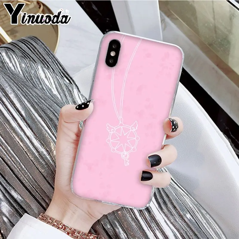 Yinuoda Cardcaptor Sakura Мягкий силиконовый прозрачный чехол для телефона Apple iPhone 8 7 6 6S Plus X XS MAX 5 5S SE XR