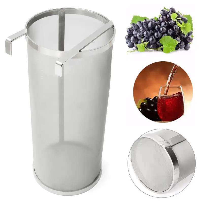 

Portable 2 Sizes Stainless Steel Hopper Spider Strainer Home Brew Beer Pellet Hop Mesh Filter 400 Micron Bar Tool
