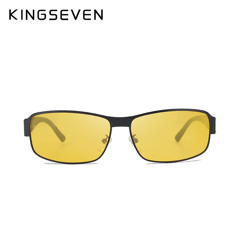 KINGSEVEN-노란색 편광 선글라스 UV400, 남성 여성 야간 투시경 고글 운전 안경 드라이버 항공 태양 안경
