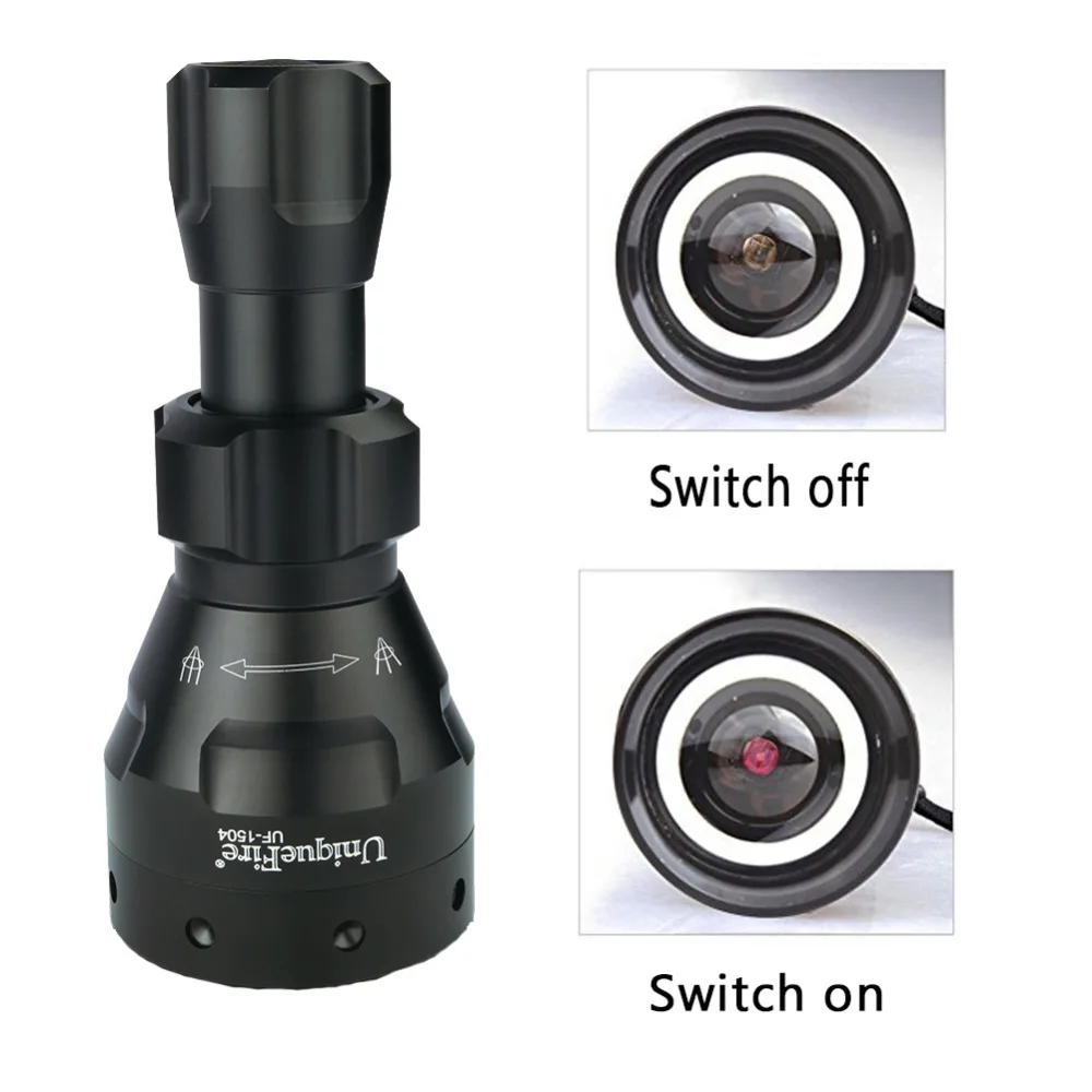 UniqueFire 1504 OSRAM IR 940nm T67 тактический светодиодный инфракрасный фонарик 67 мм выпуклая
