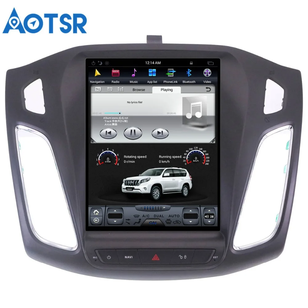 Best Tesla Style IPS Screen Android 7.1 Car GPS Navigation Auto Radio Headunit For ford focus salon 2012-2016  video radio player 8